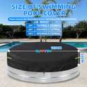 8 ft Steel Round Stock Tank Pool Cover Waterproof, 600D Heavy Duty Round Pool Cover for Water Ice Bath Cold Plunge Pool,with Drawstring & Storage Bag, UV, Dust, black (Black, 6ft)