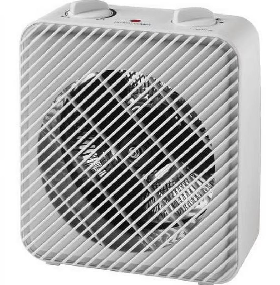Pelonis 1500W 3-Speed Electric Fan-Forced Space Heater, Compact and Portable, Safety Features, White