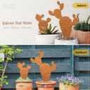 2pcs Metal Cactus Outdoor Decor,Desert Steel Yard Art, Metal Plants Prickly Pear Cactus,Lawn Decoration&Yard Art Outdoor and Garden Clearance Large