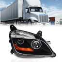 Fit for 2011-2023 Peterbilt 579 587 Class 8 Truck Projector Headlight Headlamp Black Housing Assembly Replacement Right