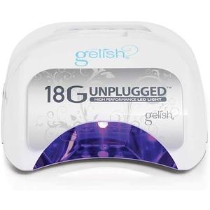 Gelish 18G Unplugged LED Light - Portable, Rechargeable, 36W, White & Silver, Intelligent Power Assist, Motion Sensors, Timer, Magnetic Tray, Ergonomic Design Gel Lamp, Nail Lamp, Gel Nail Light (0.63 Ounce (Pack of 1), 18G Unplugged)