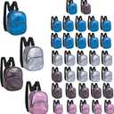 USPECLARE 36 Pack Clear Mini Backpack Stadium Approved Bag (4 Colors), 7.5"L x 2.8"W x 9"H