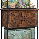 20-29 Gallon Fish Tank Stand with Cabinet 800LBS Capacity Heavy-Duty Farmhouse Brown Aquarium Stand, Sturdy, Water-Resistant, for Reptiles, Turtles, for Living Room, Entryway, Office