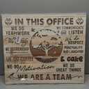 In This Office Canvas Wall Art Motivational Wall Art for Office We are A Team Inspirational Quotes Wall Decor Teamwork Wall Art Tree Background Modern Office Wall Decor Painting Prints Artwork Framed 54x70