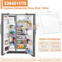 Upgraded 5304511775 Refrigerator Glass Shelf Compatible with Frigidaire Refrigerator Glass Shelf Replacement LFSS2612TF0 5304512782 Frigidaire Fridge Shelves FFSS2615TS2 FFSS2615TS0 FFSS2625TS2