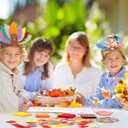 Feifeiya 24 Sets Thanksgiving Crafts Kit DIY Fall Paper Crafts with Colored Tissue Paper Sticker Tool Turkey Pumpkin Leaf Acorn Suncatcher Hanging Ornaments for Classroom Activity Harvest Party Window