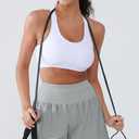 Women's High Waisted Running Shorts with Spandex, Athletic Shorts for Women Light and Airy with Wind-Resistant Fabric (Gray)