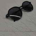 SOJOS Trendy Designer Hexagon Round Sunglasses for Women Fashion Big Shades Geometric Women Sunglasses SJ2181 (Black)