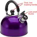 2.7 Quart (3 L) Tea Kettle, Food Grade Stainless Steel Teakettle is Best for Boiling Water, Brewing Tea, and Making Coffee (Purple)