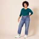 Amazon Essentials Womens Regular-Fit Long-Sleeve Crewneck T-Shirt (Available in Plus Size) (Green, XL)