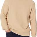 Amazon Essentials Men's Oversized Crewneck Sweater, Textured, Loose Fit (XS)