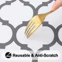 Smiry Round Picnic Tablecloth, Waterproof Elastic Fitted Table Covers for 18" - 24" Tables, Wipeable Flannel Backed Vinyl Tablecloths for Camping, Indoor, Outdoor, White & Dark Grey