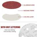 9 Inch Sanding Disc 150 Grit Hook and Loop Sandpaper for 6 Holes Drywall Sander Remove Popcorn Ceiling Sheetrock (30 PCS)