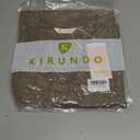 KIRUNDO Long Sleeve Shirts for Women 2025 Fall Fashion Outfits Going Out Tops Collar V Neck Blouses Ribbed Knit Loose Tunic (XXL, Brown)