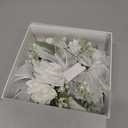 Ling's Moment Set of 6 White Boutonniere for Men for Wedding Groom Groomsmen Artificial Flowers Boutonniere for Wedding Ceremony Anniversary Formal Dinner Party