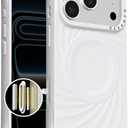 ORNARTO Vortuxe for iPhone 17 Pro Case 6.3" | 2X MIL-STD Protection | Camera Control Button | Compatible with MagSafe | Sleek Aesthetic Liquid Silicone Phone Cover | White