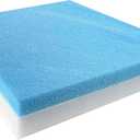 FoamTouch 4"x24"x24" Gel Memory Foam Bench Cushion Replacement Medium Firm (Seat Replacement, Upholstery Sheet, Upholstery Foam, Mattress, Sofa Cushion, Foam Rubber Padding, Couch)