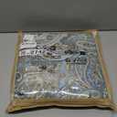 100% Cotton Duvet Cover Queen Size Blue Boho Paisley Pattern Duvet Cover Sets with Zipper Closure 3 Pcs Soft & Breathable Luxury Bedding Sets