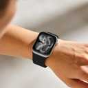 Magnetic Silicone Band Compatible with Apple Watch Band 42mm 41mm 40mm 38mm Series 11 10 9 8 7 6 5 4 3 & SE 3/2/1 Strong Magnetic Clasp, Waterproof & Adjustable (Black)