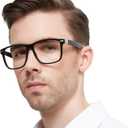 OCCI CHIARI Wide Frame Reading Glasses Men 1.5+ Stylish Black Readers 1.5 