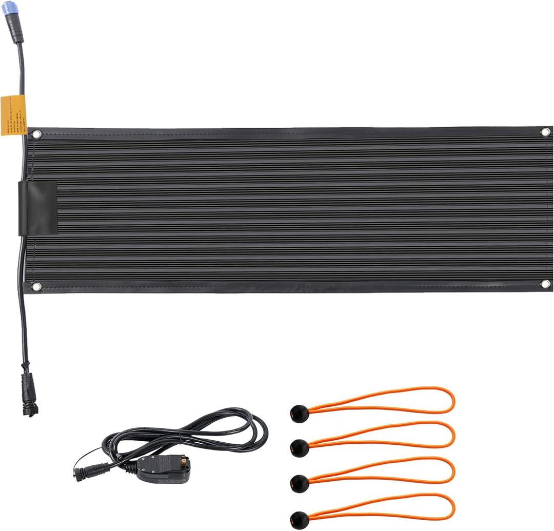 Toriexon Snow Melting Mats Outdoor 10 x 30 inch, NonSlip Heated Outdoor Mats 85W 120V, Heated Driveway Mats with UL and ETL Certificate Power Cord, Suitable for Most Entryways