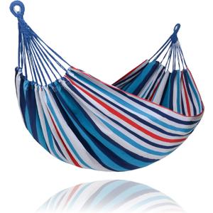 SUNCREAT Hammocks for Outside, Portable Heavy Duty Tree Hammock, Ocean Stripes