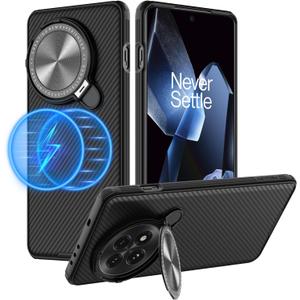 Nillkin Camshied Prop [Magsafe Compatible] for OnePlus 13 Case 5G (2025) -Kickstand | Camera Cover|Military Grade Drop Tested | Shockproof|Slim (Black, for OnePlus 13)