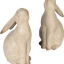 Creative Co-Op Decorative Resin Rabbit Bookends, Grey