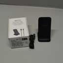 Amazon Basics 10W Qi Certified Wireless Charging Stand, for Phone 16/15/14/13/12/11/X, Samsung, and More, with USB Cable (No AC Adapter), Black