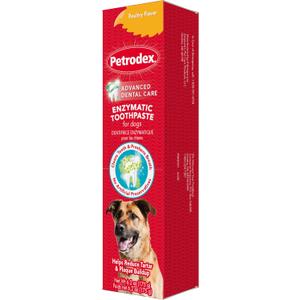 Petrodex Toothpaste for Dogs and Puppies, Cleans Teeth and Fights Bad Breath, Reduces Plaque and Tartar Formation, Enzymatic Toothpaste, Poultry Flavor, 6.2oz, Exp 08/20/28