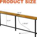 78" Narrow Sofa Table with Outlet (2 AC Outlets & 2 USB Ports), Behind Couch Table with Charging Station, Long Skinny Console Table for Living Room, Entryway and Hallway (Rustic Brown), 78.7"W x 5.9"D x 31.1"H