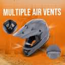 OUMURS Adult ATV Dirt Bike Helmet with Goggles Gloves & Mask Adjustable Sun Visor Motorcycle Adult Helmet Off-Road Motocross Downhill Moped MX for Unisex-Adult-Gray, XXL