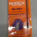 Shock Doctor Mouth Guard Sports, Hockey, Lacrosse, Baseball, Wrestling Moutguard, Gel Max Heavy Duty Protection & Custom Fit, Football Mouth Guard with Strap, Adult & Youth Mouthguard (Purple)
