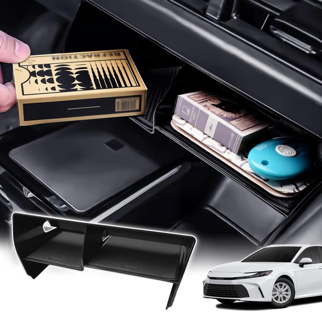 Center Console Organizer Compatible with Toyota Camry 2025 Accessories, Front Center Console Storage Box for 2025 Camry LE/SE/XLE/XSE, Middle Console Insert Tray Secondary Compartment