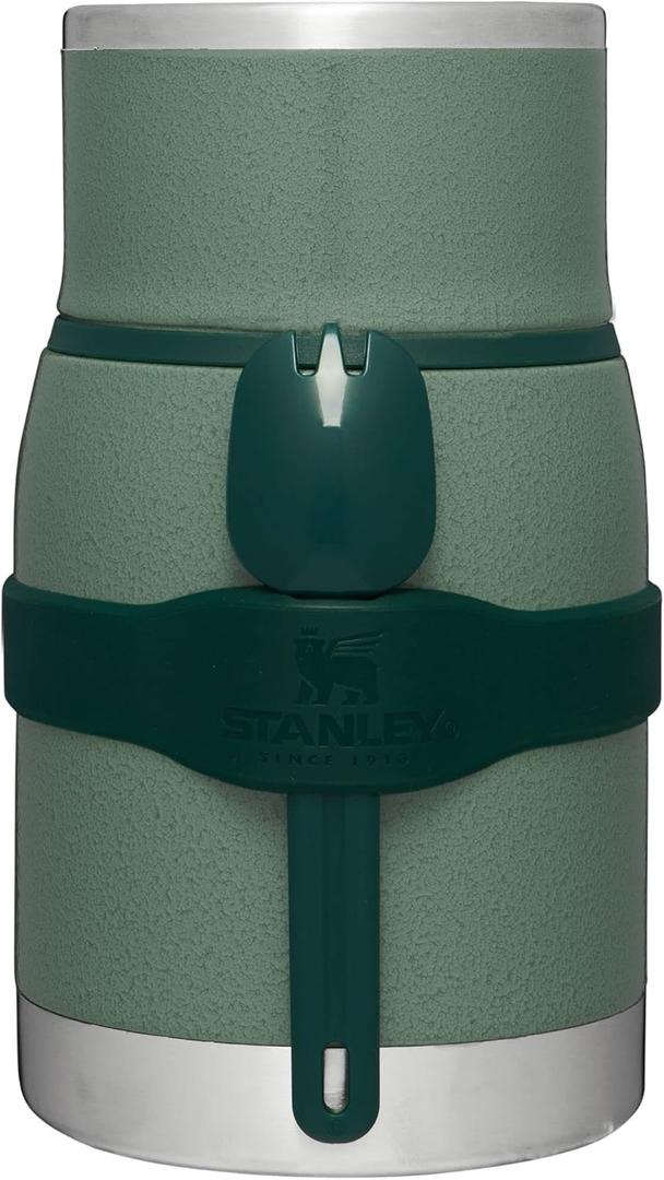 Stanley Adventure To-Go Food Jar | Vacuum Insulated Thermos Food Container | Wide Mouth Screw On Lid | Packable for Travel | Stainless Steel with Leakproof Lid | BPA-Free (24 oz)