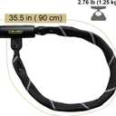 Via Velo 7mm Square 4-Sided Chain Bike Lock, 2.96ft Length, 4 Keys, Sold Secure Bronze, Black, Chain Bike Lock