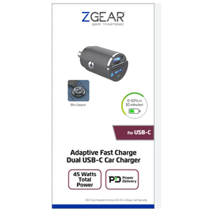 Zgear 45 Watt Dual USB-C Car Charger