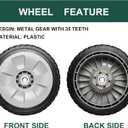 (4 Pack) Lawn Mower Wheels Kit Compatible with Honda HRR216 HRS216 HRT216 Walk Behind Lawn Mower - 2 Rear Wheels Replaces 42710-VE2-M02ZE + 2 Front Wheels Replace for 44710-VL0-L02ZB