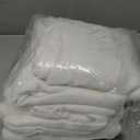 NICETOWN Semi Sheer Window Curtain Panels for Nursery, Rod Pocket & Back Tab Privacy with Light Filter Linen Sheer Window Treatments for Bedroom/Living Room, White, W66 x L72, 2 Pieces