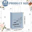 Kolldenn 40 Pcs Spanish Bible Verse Bags Bulk Christian Gift Bags with Handles Inspirational Flower Boho Biblical Religious Gifts for Church Sunday School Mother's Day Baptism Party(Earthy Tones)