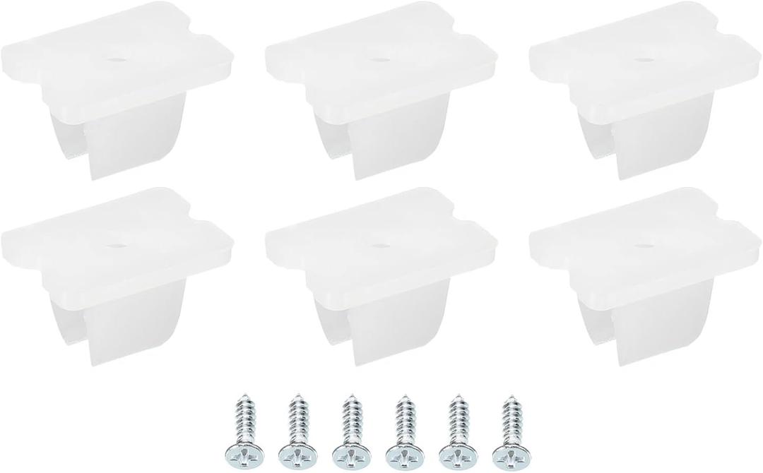 MECCANIXITY Waterproof LED Strip Mounting Clips Holder Mounting Bracket Support Fixing Clamps Fit 5mm to 6mm Silicone LED Strip Lighting, Translucent Pack of 50