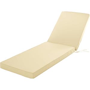 Chaise Lounge Cushion for Outdoor Furniture, Waterproof Fade and Tear Resistant Lounge Deck Chair Cushions for Patio Lawn Pool Resort Hotel, 80x26x3 Inch, Beige Chaise Lounge Cushion for Outdoor Furniture, Waterproof Fade and Tear Resistant Lounge Deck Chair Cushions for Patio Lawn Pool Resort Hotel, 80x26x3 Inch, Beige