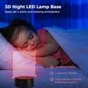 6 Pcs Night LED Lamp Bases, 3D Night Light Stands with Remote Controls & USB Cables, 16 Colors & 4 Modes, USB Powered Decorative Artwork Display Bases for Homes, Shops