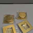 HOMOTEK Square Recessed Sliding Closet Door Finger Pulls, Inner Diameter 2-1/8 Inch(54mm), Flush Handles for Pocket Door, Barn Door Handles,Drawer pulls(Brushed Brass, 4 Pack) (Gold)