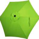 Blissun 7.5ft Patio Umbrella Replacement Canopy, Market Umbrella Cover, Outdoor Table Umbrella Canopy for 6 Ribs (Lime)