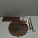 Gurfuy Key Holder for Wall with Shelf - Wood Mail Organizer and Rack with Shelf Hooks Wall Mounted for Entryway Decor Magazines Letter Storage Farmhouse Living Room Bedroom Doorway (Rustic Brown)