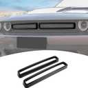 for Challenger Front Grill Mesh Grille Inserts Trim Cover Black Compatible with Dodge Challenger 2015-2023 Black Exterior Accessories, 2pcs