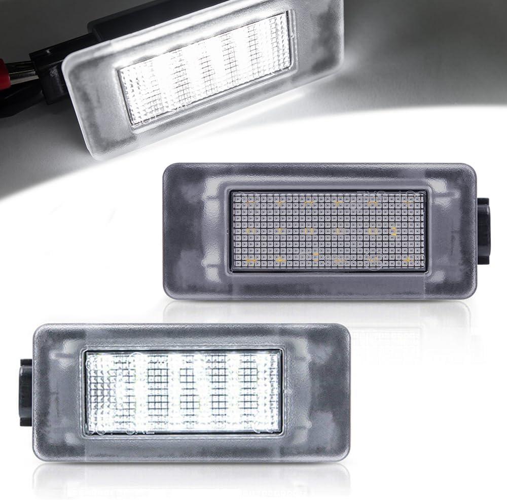 LED License Plate Light Assembly for 2019-2025 Nissan Altima Versa Sentra Rogue, OEM Replacement 6000K Xenon White Error Free Led Tag Lights Kit