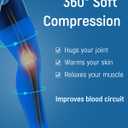 Leg Compression Sleeve - Full Length Knee Sleeve Covers Thigh, Knee and Calf, Stays in Place for Sports, Soft and Elastic for Comfort, Large (Black, L)
