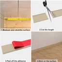 Peel and Stick Baseboard Trim, 4 Inch Rubber Baseboard Vinyl Wall Base, Flexible Baseboard Molding Trim, Adhesive Baseboard Trim Rubber Cove Base(20Ft, Beige)